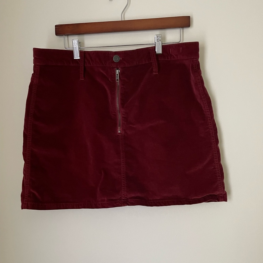Dark Red Madewell Mini Skirt, Size 31